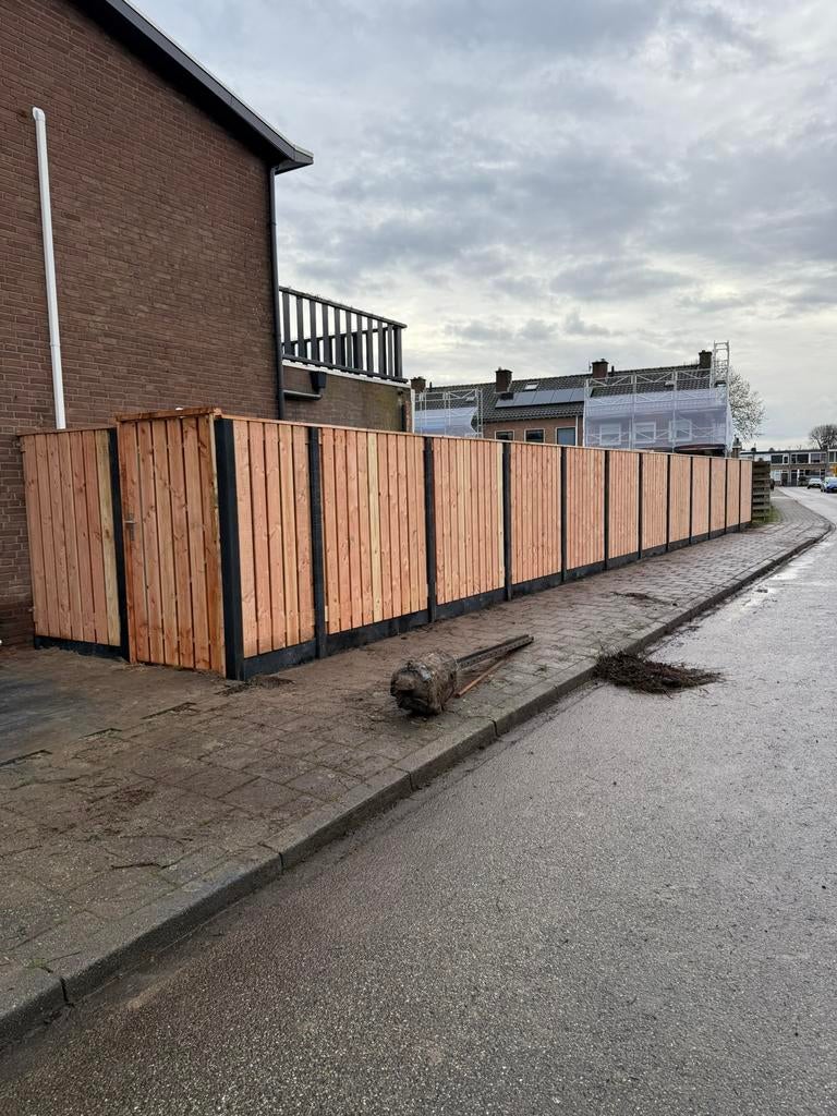 Hout-beton schutting v.a. €115,- pm incl montage & matrialen, Ophalen, 1 tot 2 meter, 6 meter of meer, Nieuw