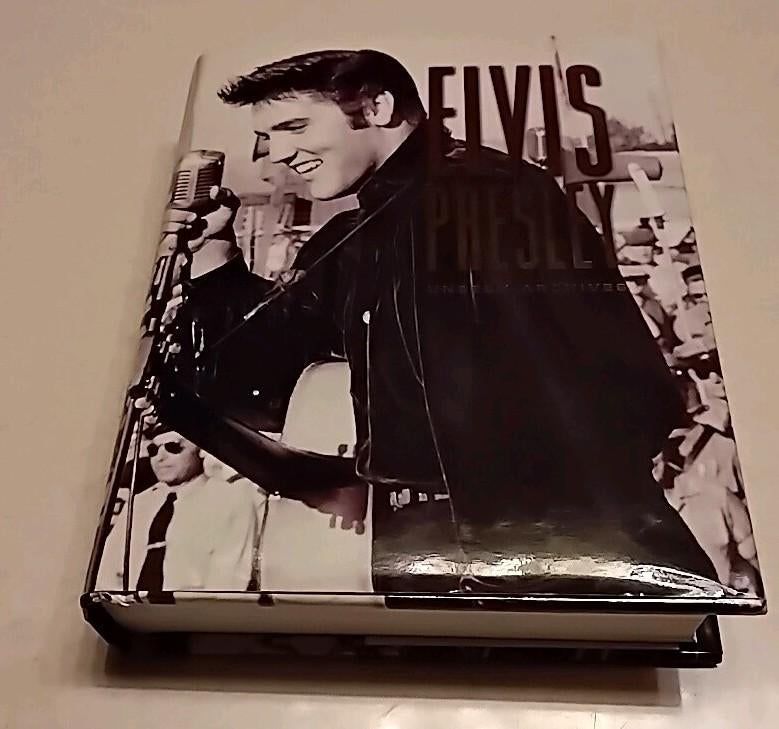 Elvis Presley Hardcover Boek zeldzaam, Zo goed als nieuw, Film, Tv en Media, Marie clayton, Ophalen of Verzenden