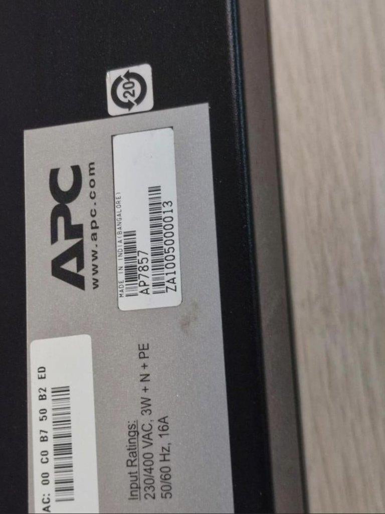 APC metered Rack PDU AP 7857, APC, Onbekend, Ophalen, Postbus