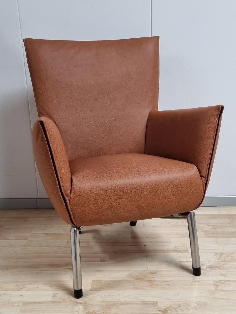 Label Foxxy fauteuil Gerard van den Berg refurbished, Verzenden, Nieuw, 75 tot 100 cm, 50 tot 75 cm