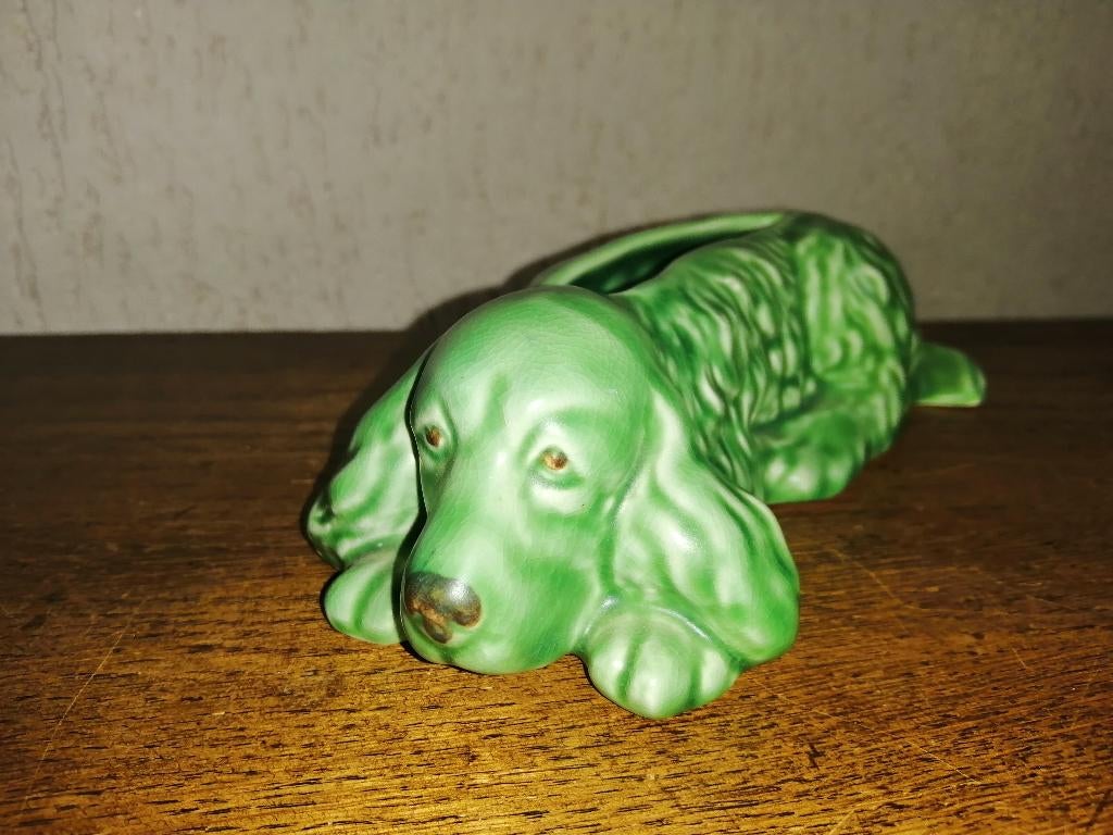 Vintage Cocker Spaniel - bakje Sylvac England, Ophalen of Verzenden, Gebruikt, Beeldje, Overige merken