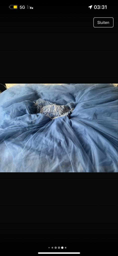 Prachtige Henna/Verlovingsjurk, Blauw, Maat 42/44 (L), Ophalen of Verzenden, Zo goed als nieuw