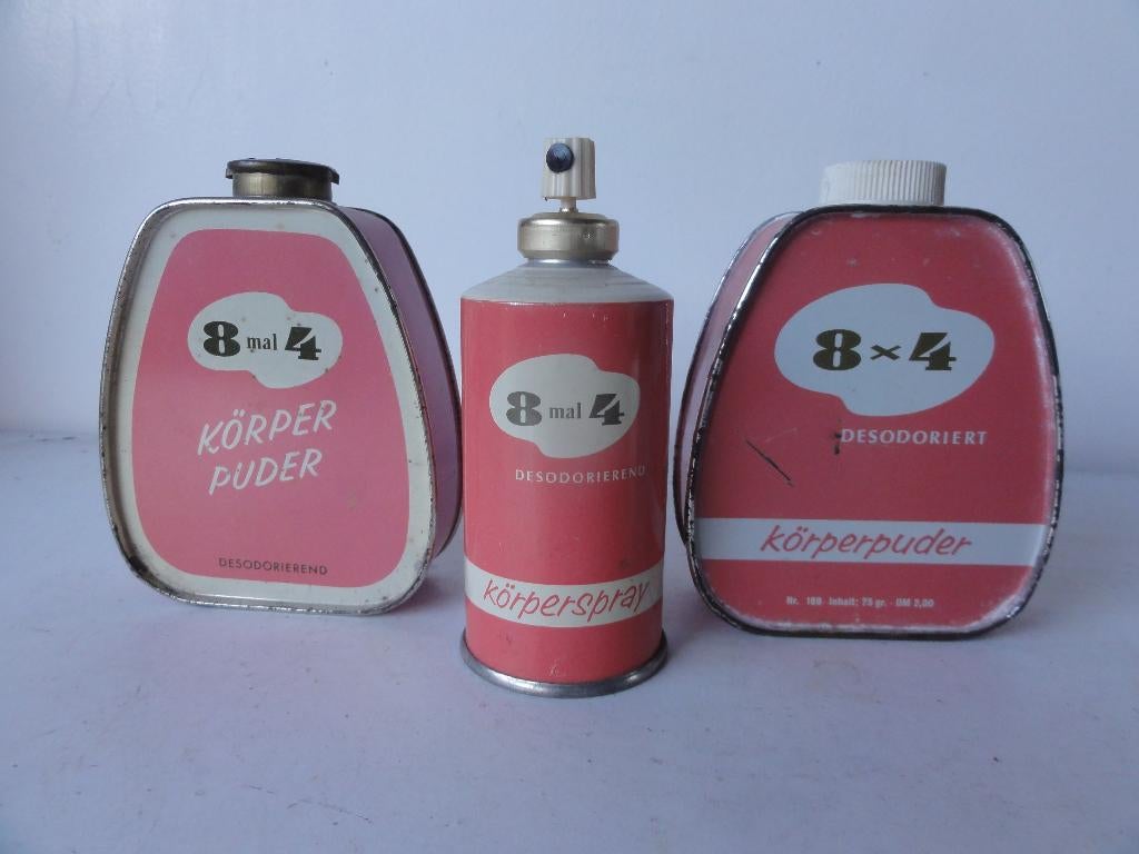 RARITEIT !!! jaren 50  3  metalen verpakkingen 8 x 4 ..., Verzamelen, Parfumverzamelingen, Verzenden, Gebruikt, Overige typen