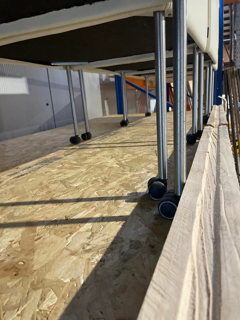 Vintage Lensvelt Stoelen - Set van 8, Huis en Inrichting, Stoelen, Ophalen, Wit, Zo goed als nieuw, Vijf, Zes of meer stoelen