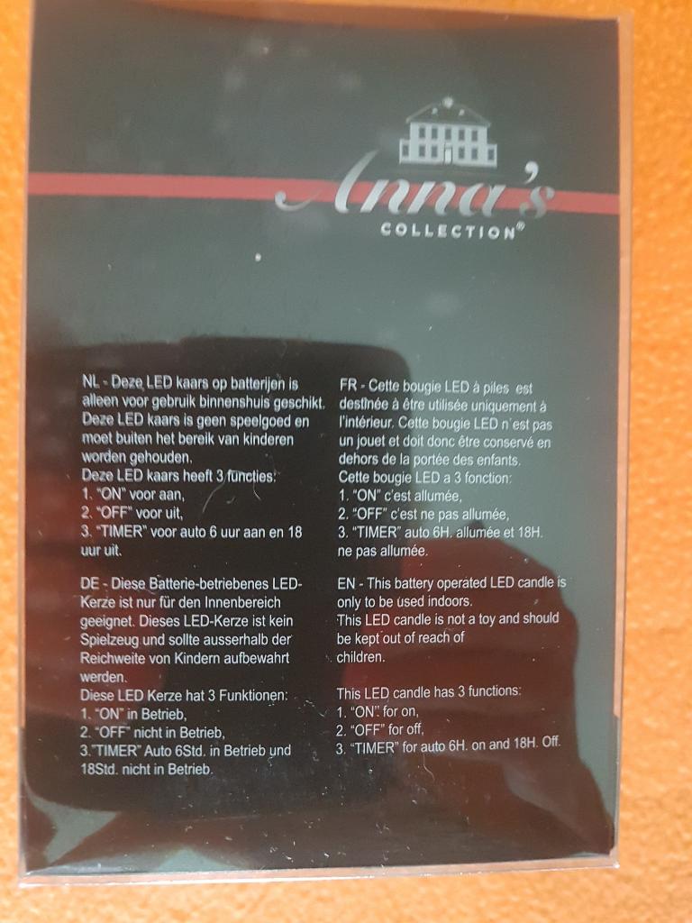 Kaars led licht, Overige materialen, Wit, Nieuw, Ophalen of Verzenden