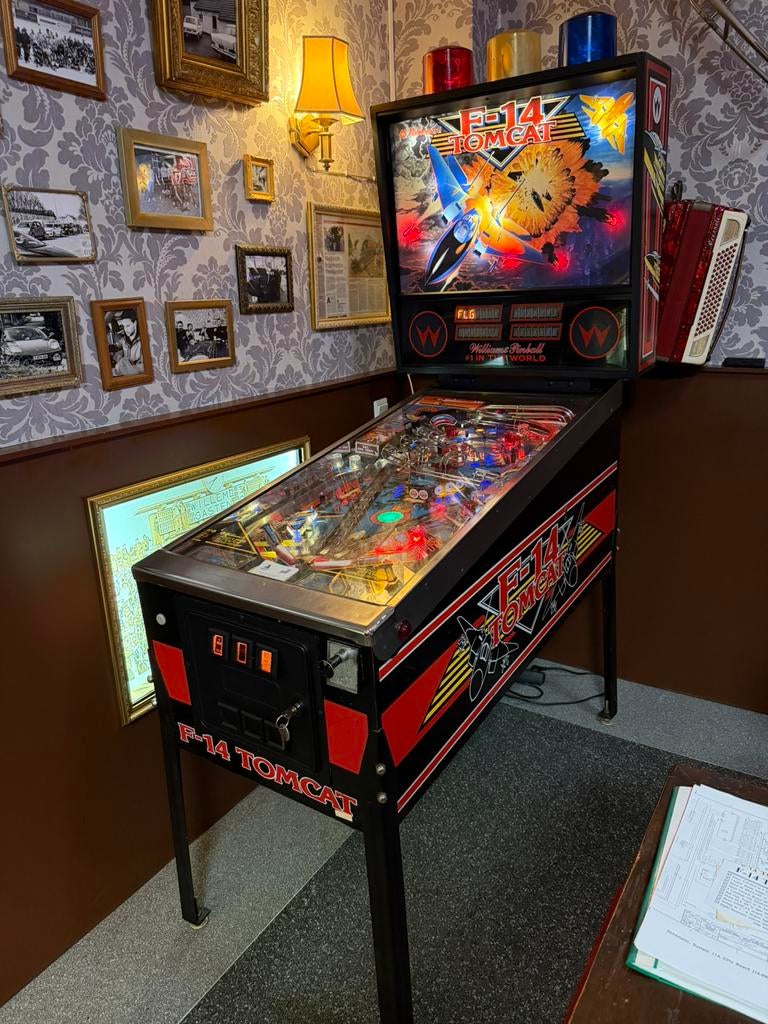 F14 Tomcat in perfecte staat. led display en verlichting, Verzamelen, Ophalen of Verzenden, Zo goed als nieuw, Flipperkast