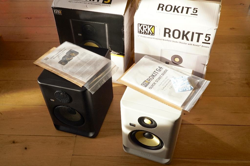 KRK Rokit 5 Speaker set, Nieuw, Minder dan 60 watt, Front, Rear of Stereo speakers, Ophalen