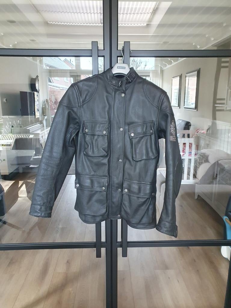 Belstaff Leren Motorjas, Overige merken, Heren, L, Tweedehands