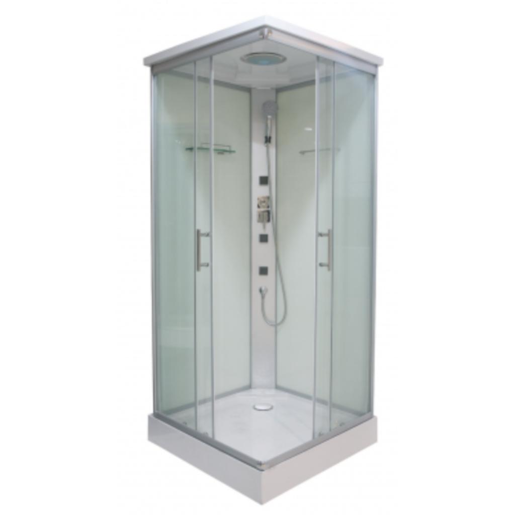 Complete Gesloten Douchecabine 90x90 Wit Vierkant Kitvrij