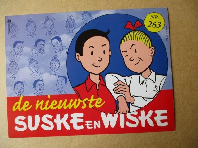 adv10391 reclame kaart suske en wiske 263, Verzamelen, Stripfiguren, Ophalen, Suske en Wiske, Gebruikt, Overige typen