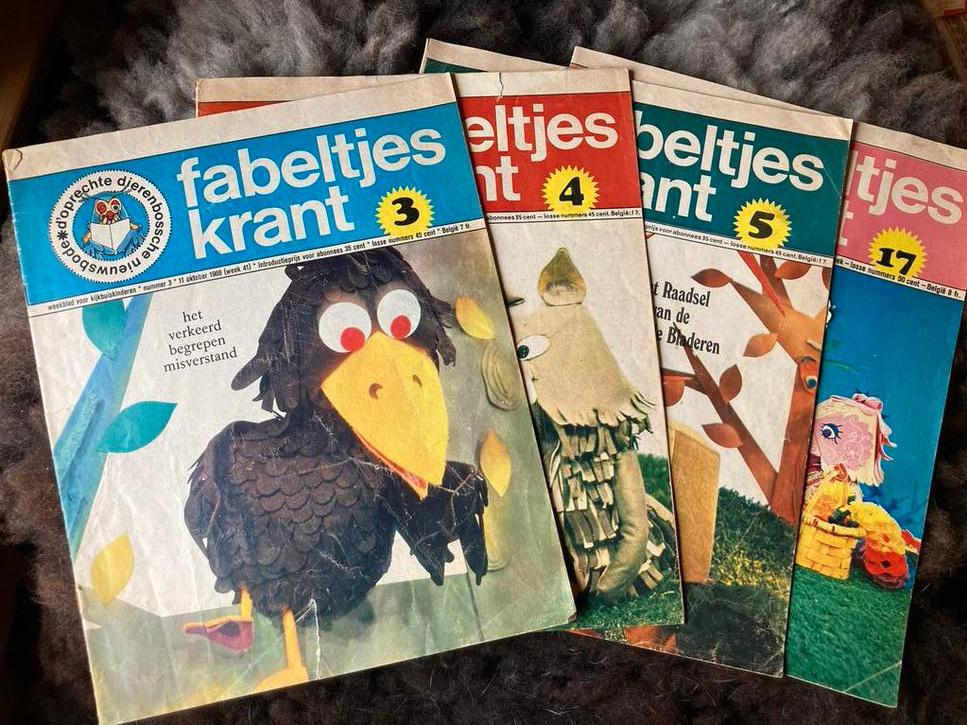 Fabeltjeskrant 1969/1970 - Nrs 3, 4, 5 & 17, Boeken, Stripboeken, Meerdere stripboeken, Ophalen of Verzenden, Gelezen