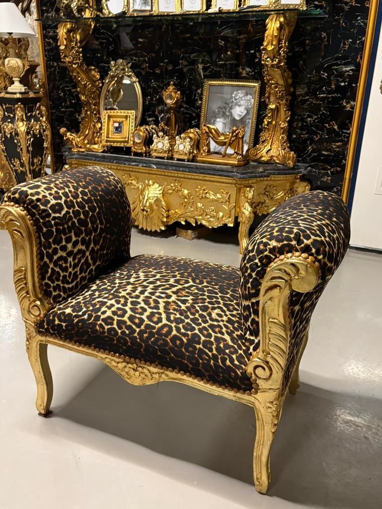 Panter bankje goud barok, Ophalen of Verzenden, Zo goed als nieuw, Poppenhuis