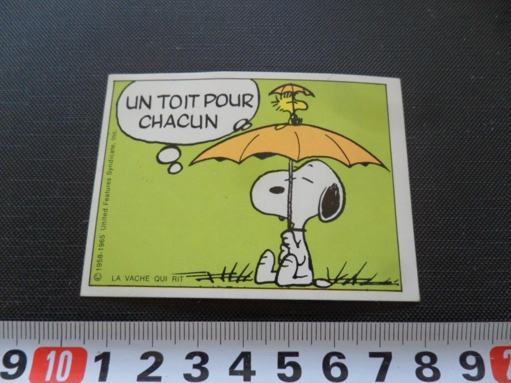 sticker strip snoopy woodstock un toit pour chacun, Verzamelen, Ophalen, Zo goed als nieuw