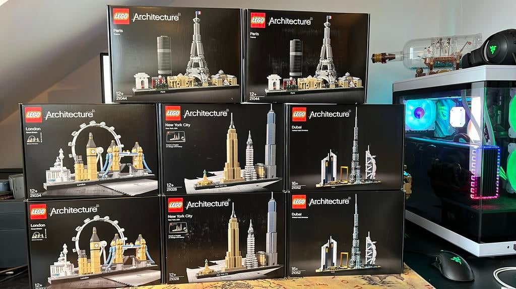 Lego architecture london dubai paris new york 21052 21044, Ophalen of Verzenden, Zo goed als nieuw