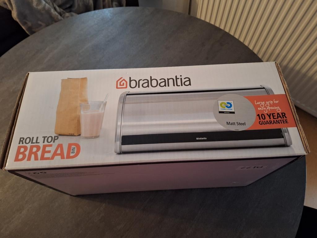 Brabantia Matt Steel Roll Top Bread Bin Nieuw!, Ophalen, Nieuw