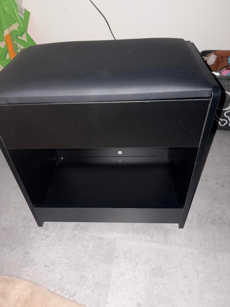 Bankje voor kaptafel - Zwart, Ophalen, Minder dan 45 cm, Minder dan 55 cm, Gebruikt