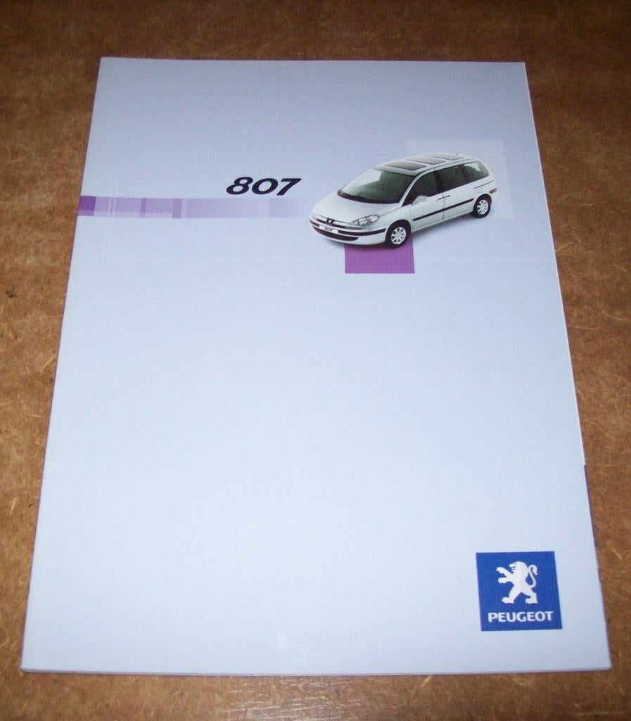 brochure Peugeot 807 modellen 2003, Ophalen of Verzenden, Nieuw, Overige merken