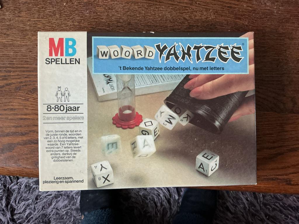 Woord Yahtzee MB Spellen, Een of twee spelers, Ophalen of Verzenden, Gebruikt, Reisspel