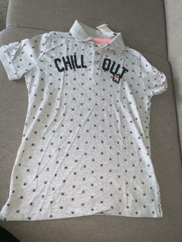 Hema shirt 146 152 polo grijs grijze kevers tshirt, Verzenden, Nieuw, Jongen, Shirt of Longsleeve