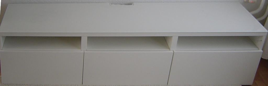 IKEA BESTA TV meubel, Ophalen, Glas, 150 tot 200 cm, Zo goed als nieuw