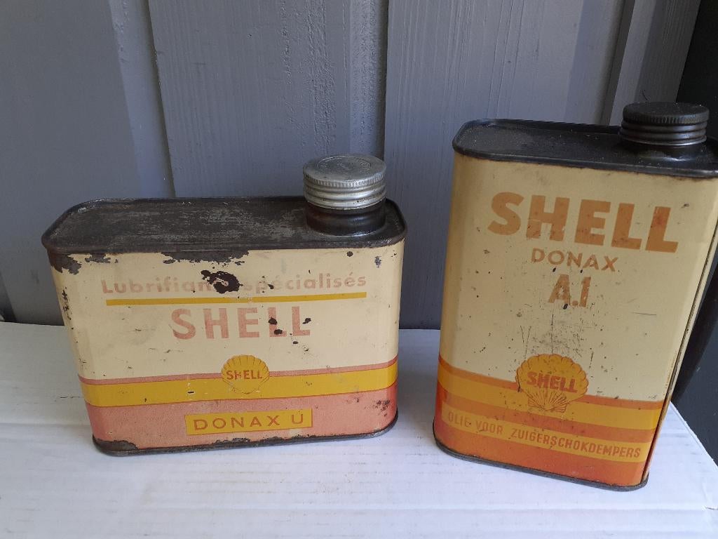 2x Shell olieblik, Verzamelen, Ophalen of Verzenden, Gebruikt, Overige typen