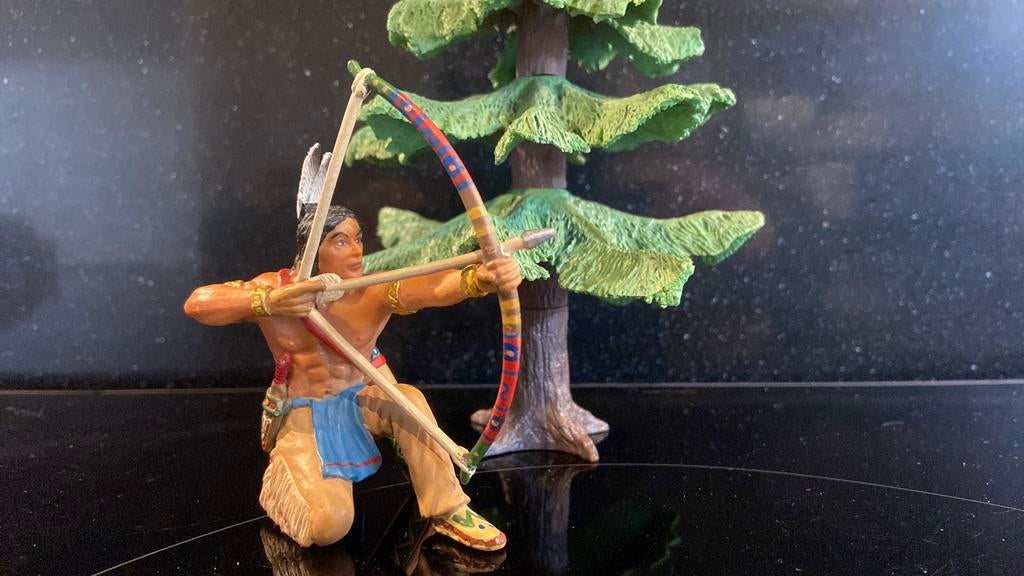 Schleich Wildwest: Sioux knielende boogschutter, Verzamelen, Poppetjes en Figuurtjes, Zo goed als nieuw, Ophalen of Verzenden