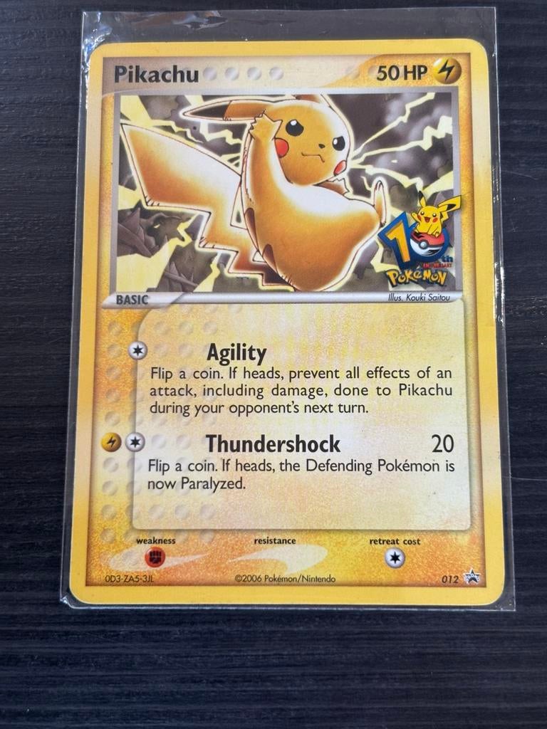 Pikachu 012 promo, Ophalen of Verzenden, Zo goed als nieuw, Losse kaart