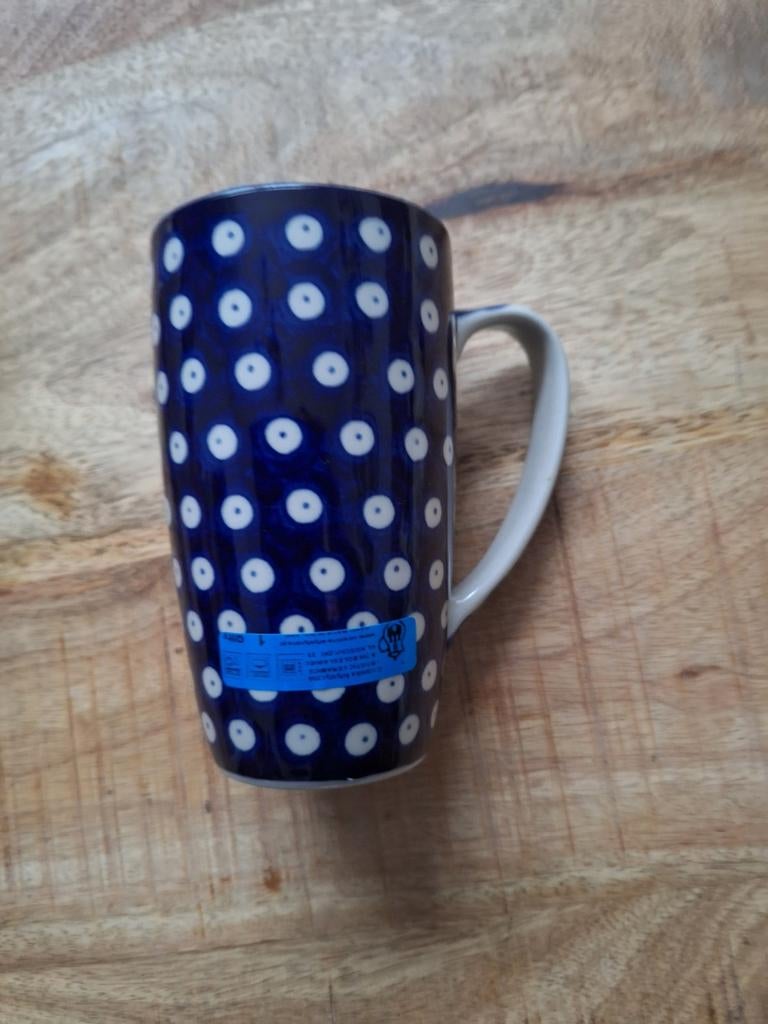 Grote beker 400ml Bunzlau Castle Pools keramiek-nieuw, Keramiek, Overige typen, Nieuw, Ophalen of Verzenden