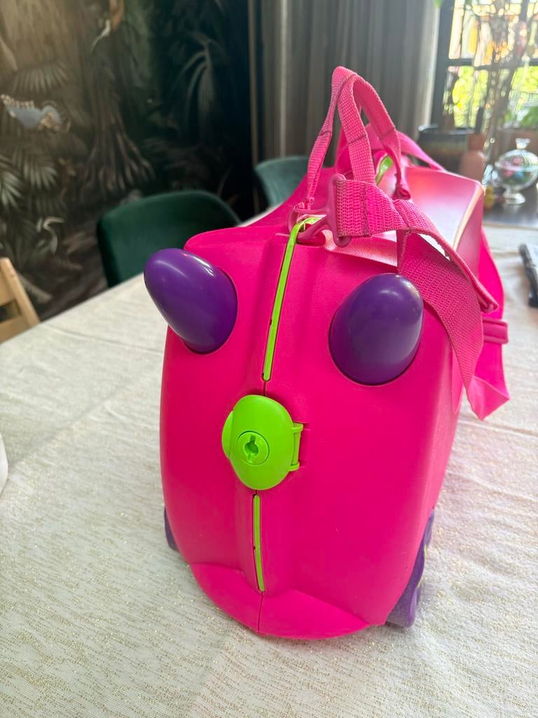 Trunki koffer roze en groen, Gebruikt, Hard kunststof, Minder dan 50 cm, Minder dan 35 cm