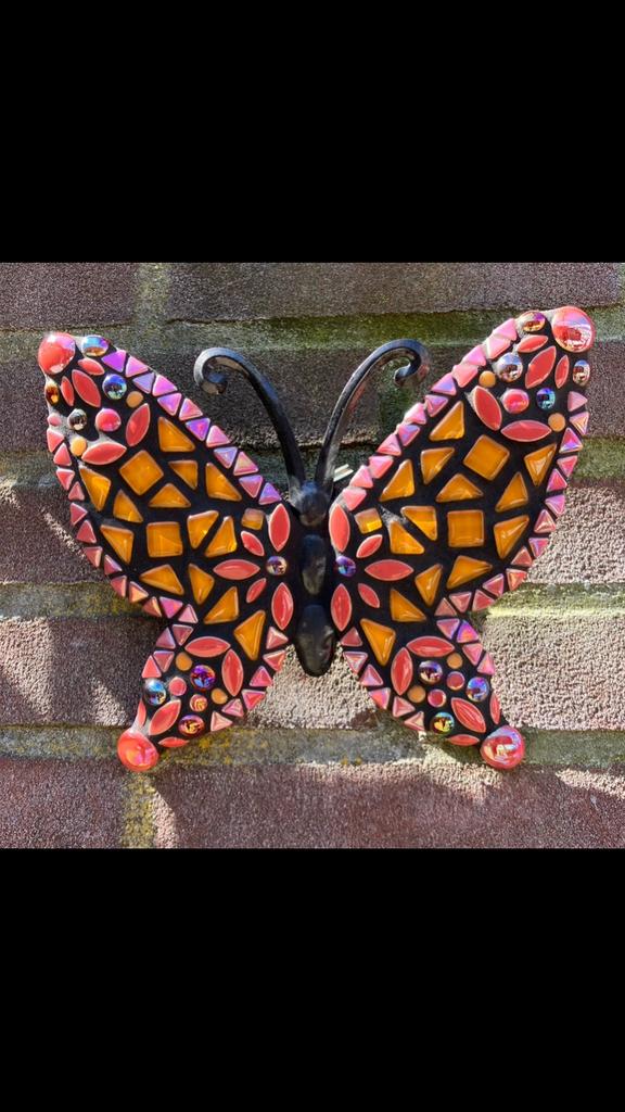 Mozaiek doe het zelf pakket vlinder oranje/rood, Ophalen of Verzenden, Nieuw, Knutselwerk