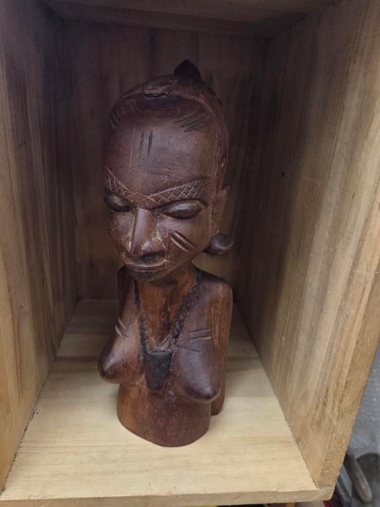 Houtgesneden beeld vrouw- Afrikaans