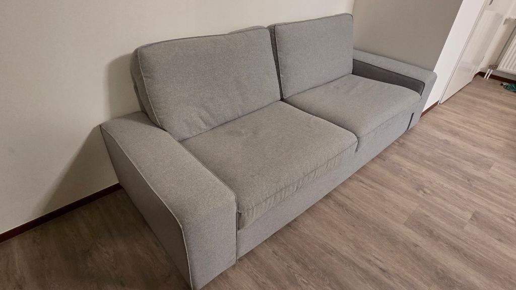 3-zitsbank - Kivik Grijs, Huis en Inrichting, Banken | Bankstellen, Ophalen, Driepersoons, 75 tot 100 cm, Zo goed als nieuw