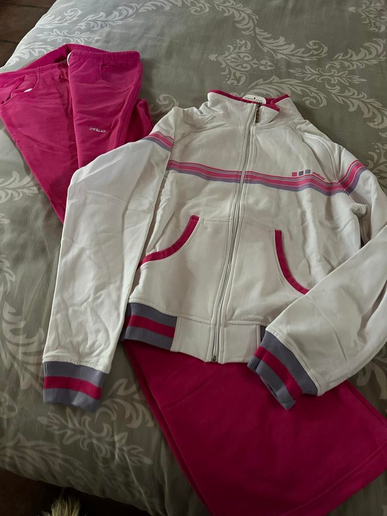 Trainingspak roze/wit, maat 180/S, Overige typen, Nieuw, Ophalen of Verzenden, Roze