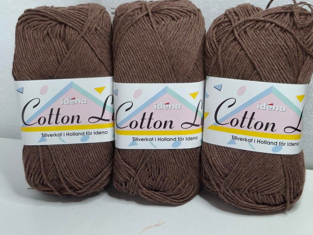 Katoen garen bruin, 9 bollen, Ophalen of Verzenden, Nieuw, Breien of Haken, Wol of Garen