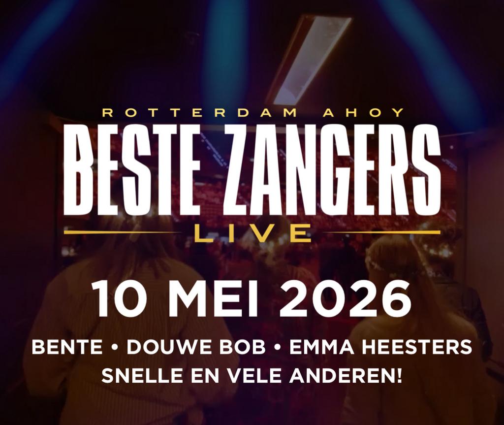2 tickets De Beste Zangers Live staanplaatsen 10 mei Ahoy, Twee personen