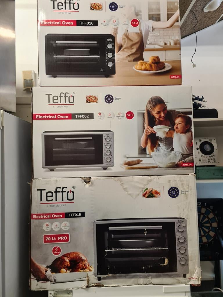 Teffo Elektrische Ovens 32L, 50L en 70L - Nieuw, Witgoed en Apparatuur, Ovens, Ophalen of Verzenden, Nieuw, Minder dan 45 cm