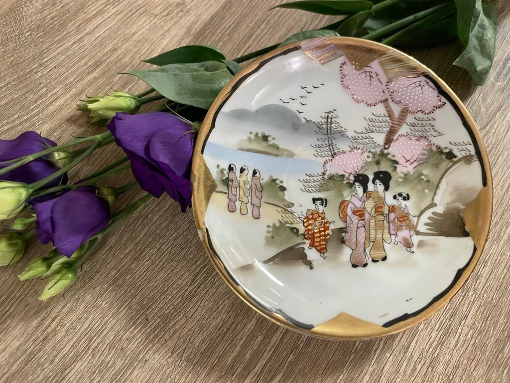 Antieke Japanse eierschaal porseleinen schotel, begin 20e ee, Ophalen of Verzenden