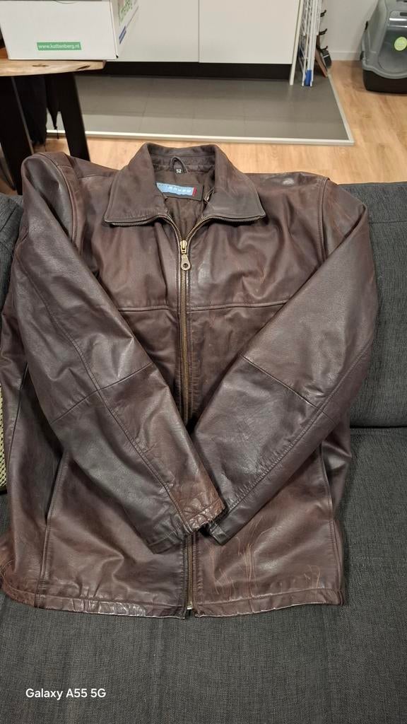 Leren jas Straight Ahead, maat 52 (L), bruin, Maat 52/54 (L), Bruin, Straight Ahead, Ophalen of Verzenden