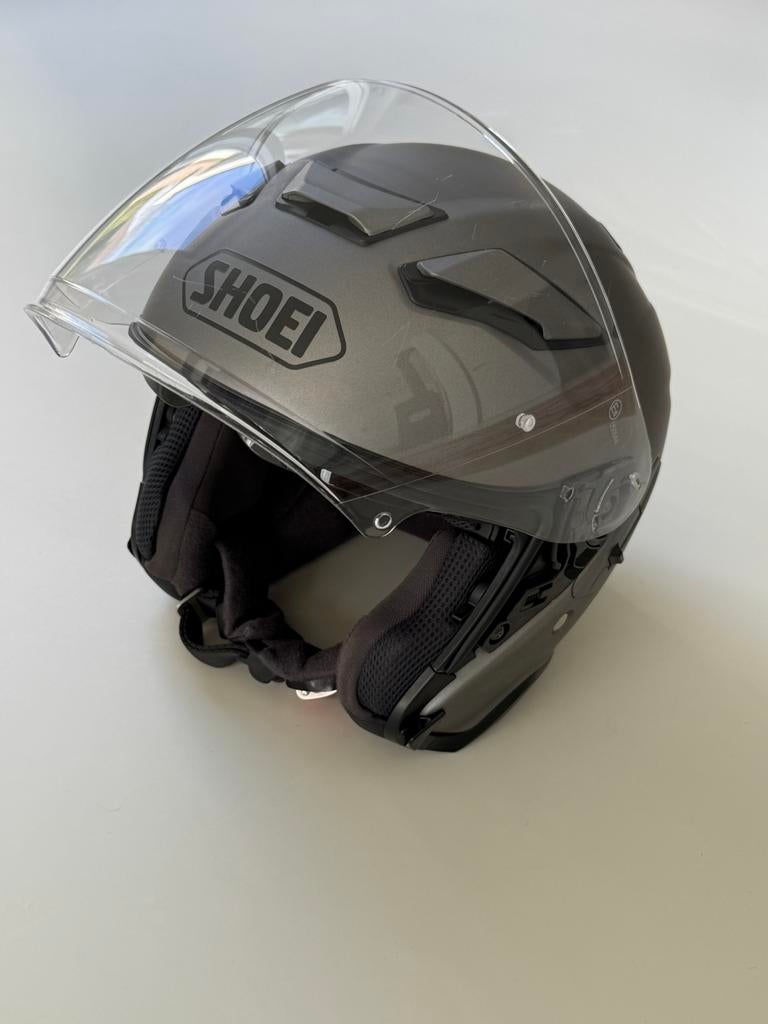 Shoei J Cruise 2 Nieuwstaat! Kleur mat-zilver, Motoren, Kleding | Motorhelmen, Ophalen of Verzenden, M, Jethelm, Shoei