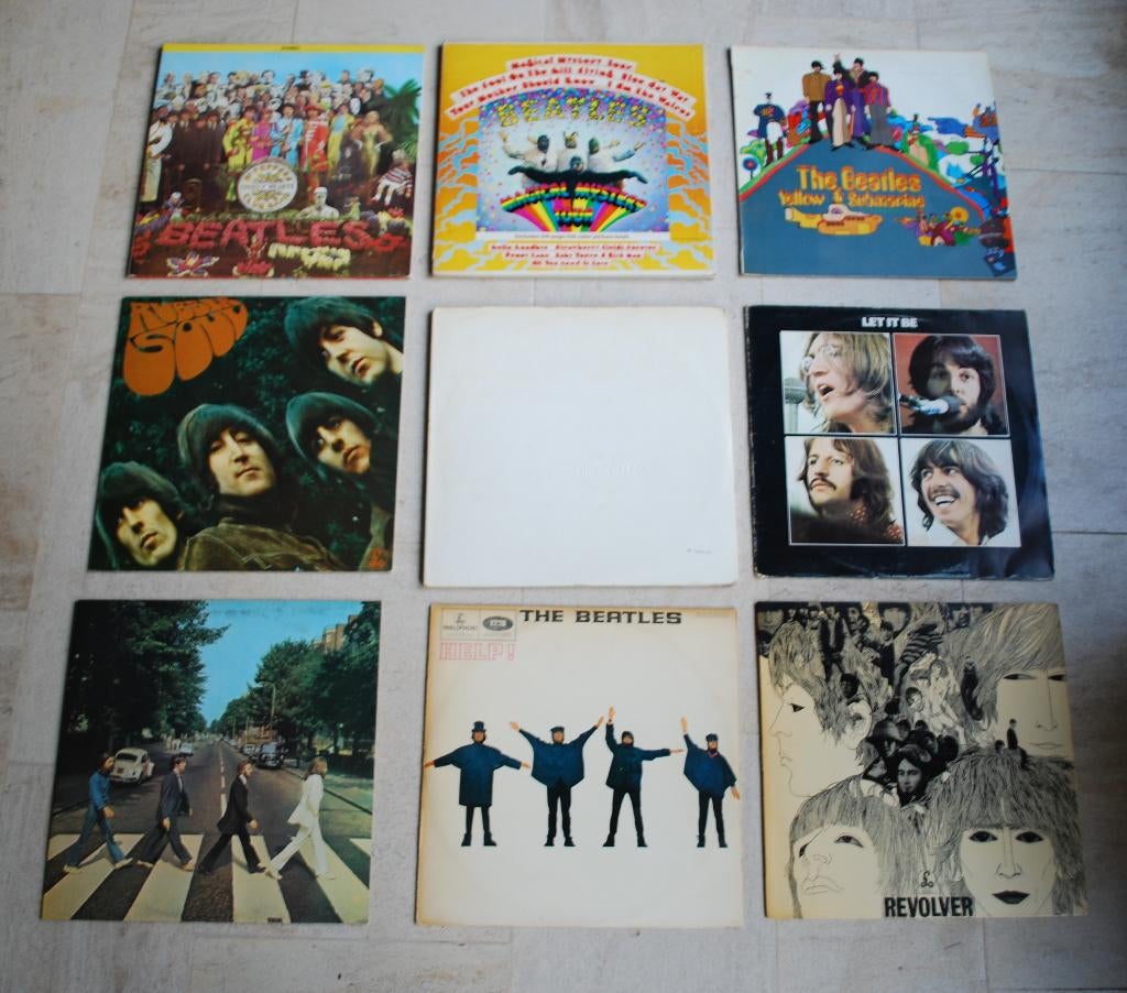 Verzameling Vintage Beatles platen (9), Gebruikt, Ophalen of Verzenden, 1970 - 1979, Inclusief boekje