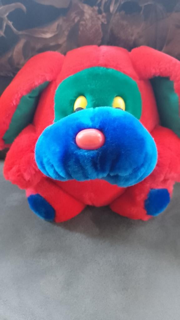 Vintage Archie Pluche Hond 1988 - Kleurrijk en Zeldzaam, Ophalen of Verzenden, Gebruikt, Hond