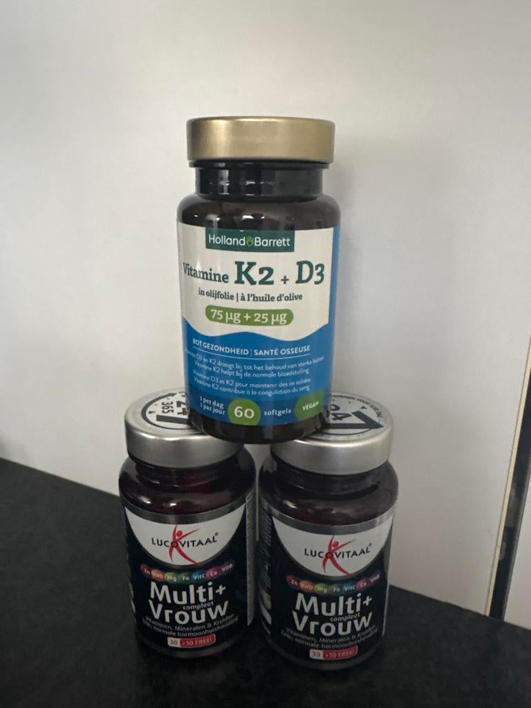 Holland & Barrett Vitamine K2 + D3 en Lucovitaal Multi+ Vrou, Ophalen of Verzenden, Nieuw, Overige typen