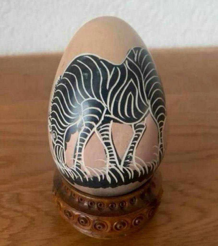 Souvenier uit Jeruzalem met hand gesneden sokkel, Antiek en Kunst, Ophalen of Verzenden