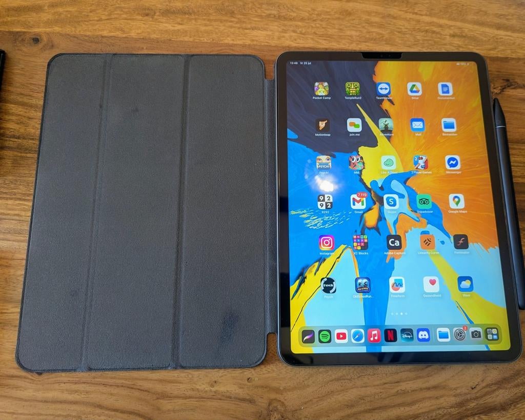 Apple iPad Pro 11" (2018) 64GB + Apple Pencil 2 + accesoires, Computers en Software, Apple iPads, 11 inch, Ophalen of Verzenden