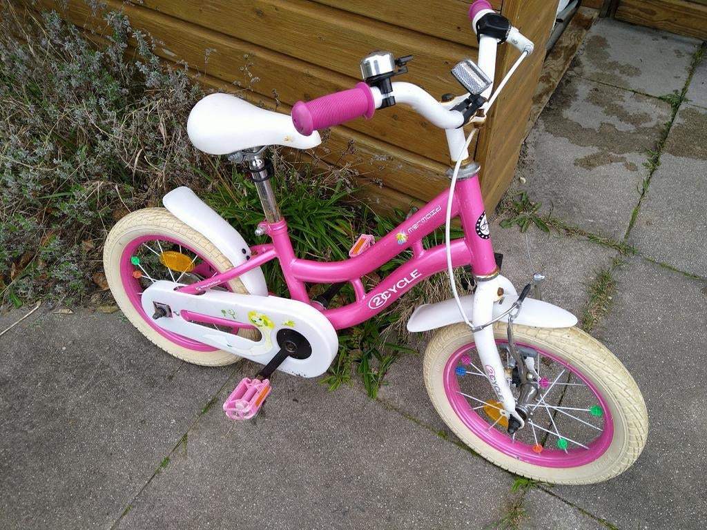 Roze kinderfiets 2Cycle, Ophalen, Minder dan 16 inch, Zijwieltjes