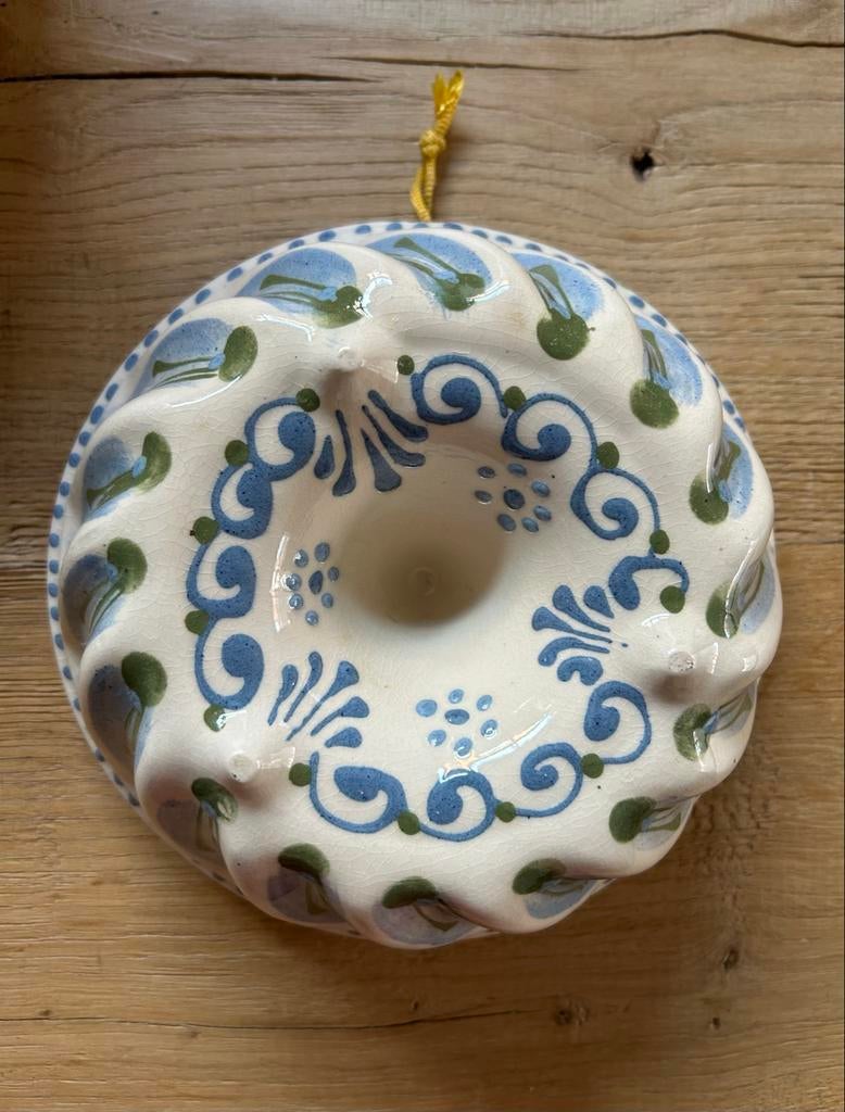 Brocante handbeschilderde keramische tulbandvorm, Antiek en Kunst, Verzenden