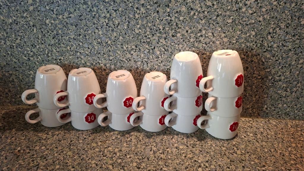 14 Douwe Egberts koffie kopjes, Ophalen, Overige stijlen, Kop(pen) en/of Schotel(s)