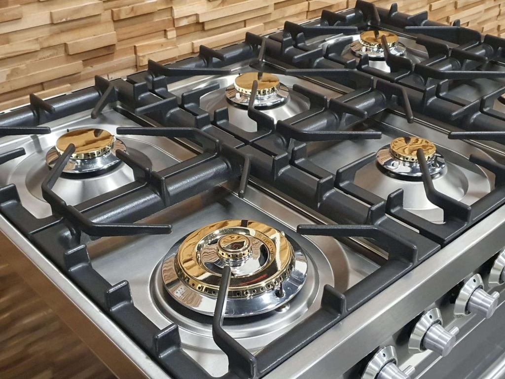 Luxe Boretti Fornuis 90cm rvs 1 GASOVEN 6 pitten, Niet ingevuld, 60 cm of meer, Niet ingevuld, Ophalen of Verzenden