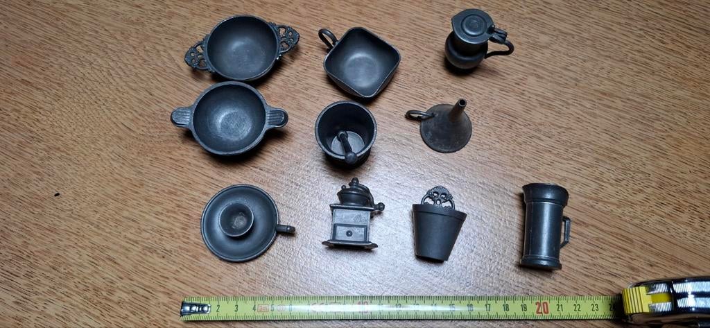 10 tinnen miniaturen, Ophalen of Verzenden