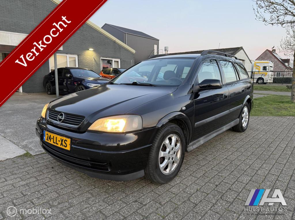 Opel Astra Wagon 1.8-16V Njoy 2003, Voorwielaandrijving, Gebruikt, Zwart, 4 cilinders